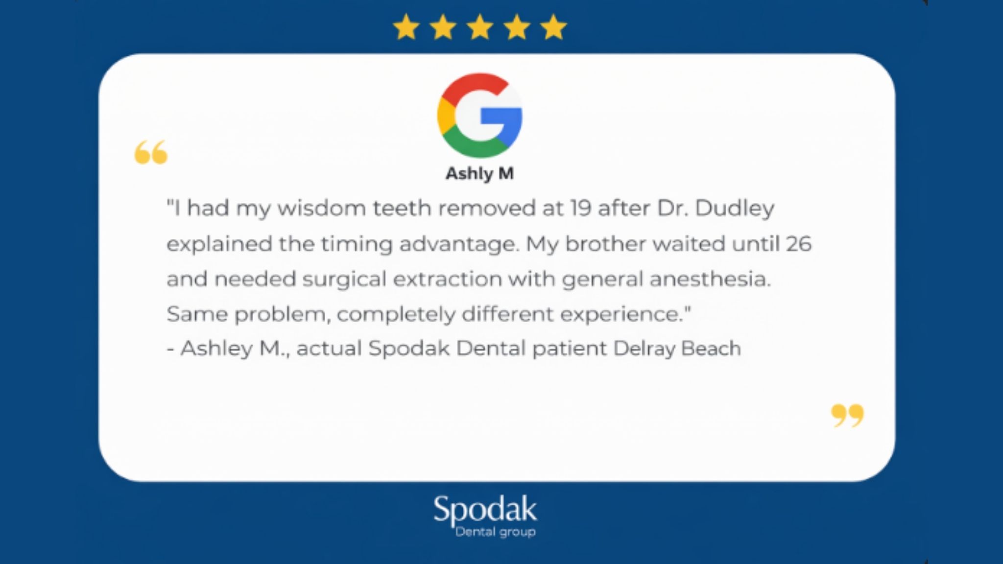 Google Review Ashley M